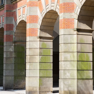 Law building arches on the University of Birmingham campus