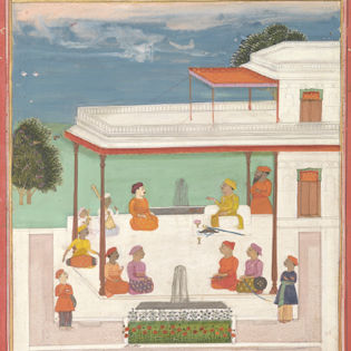 Figure 1: Folio from a manuscript of the Raga Darshan of Anup (1799–1800 AD). Purchase, Louis E. and Theresa S. Seley Purchase Fund for Islamic Art and funds from various donors, 2007. New York: MET Museum.