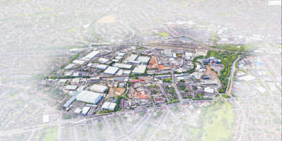 Aerial view of East Birmingham