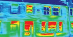 Thermal image of a house