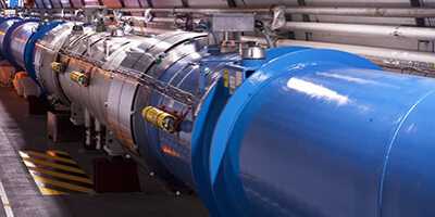 Close-up of CERN science equipment