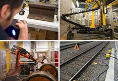 Montage of rail condition monitoring activities