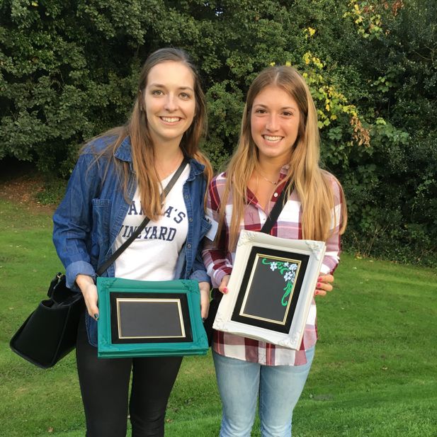 Students with blackboards - upcycled picture frames