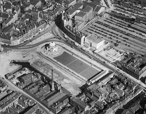 Black and white photograph of Centenary Square in 1932