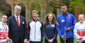 A line up of six IBSA colleagues and athletes