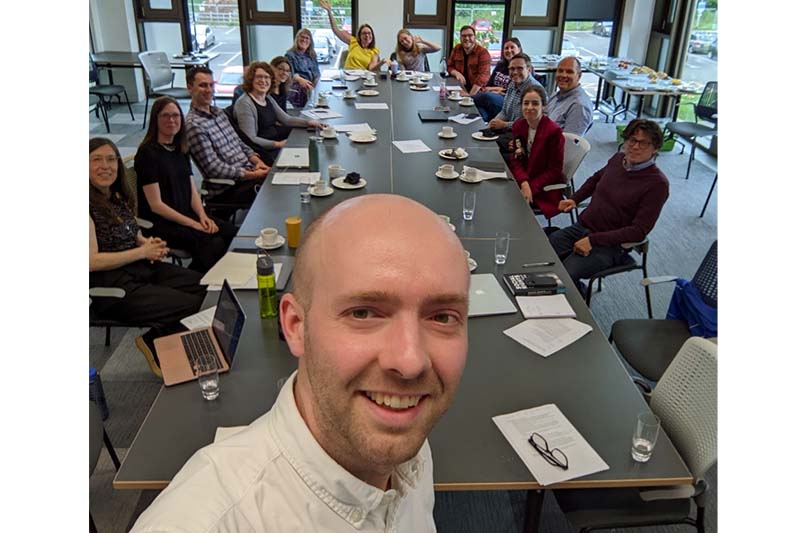 BECC Chair Tom Cutterham with attendees at the annual MECRN workshop