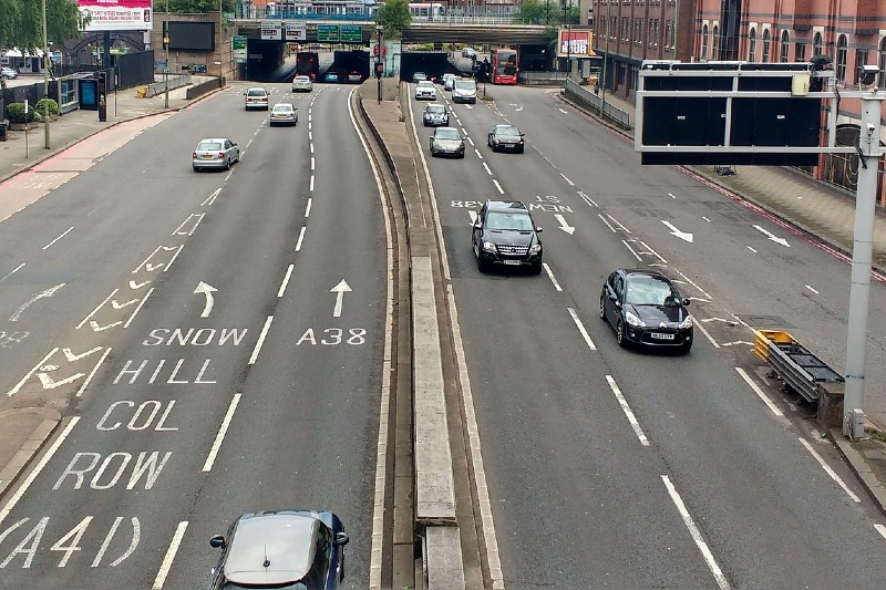 Traffic in Birmingham city centre