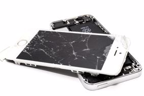 A broken smartphone 