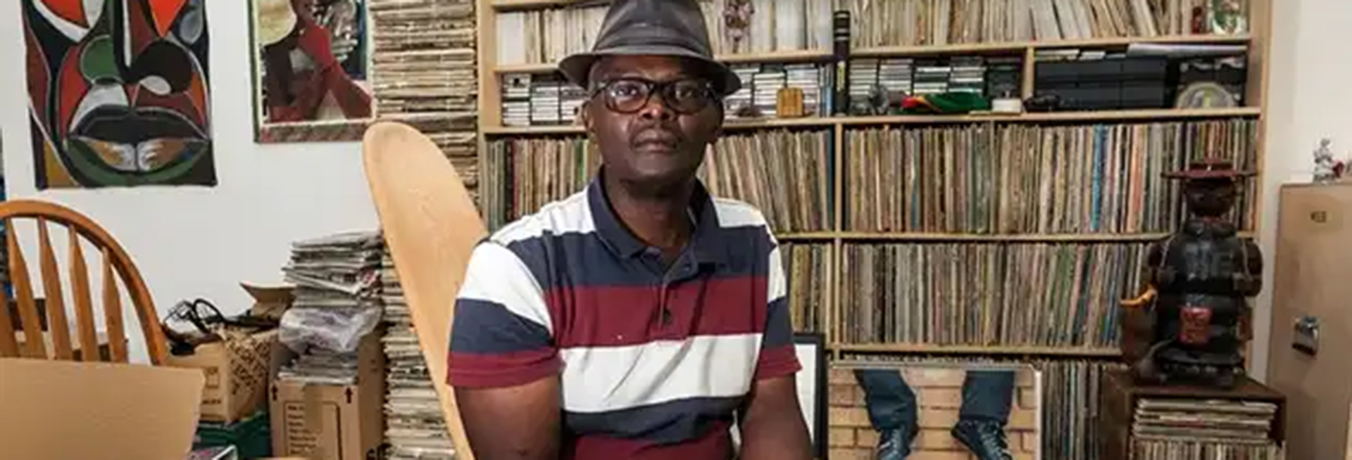 Vanley Burke in his home