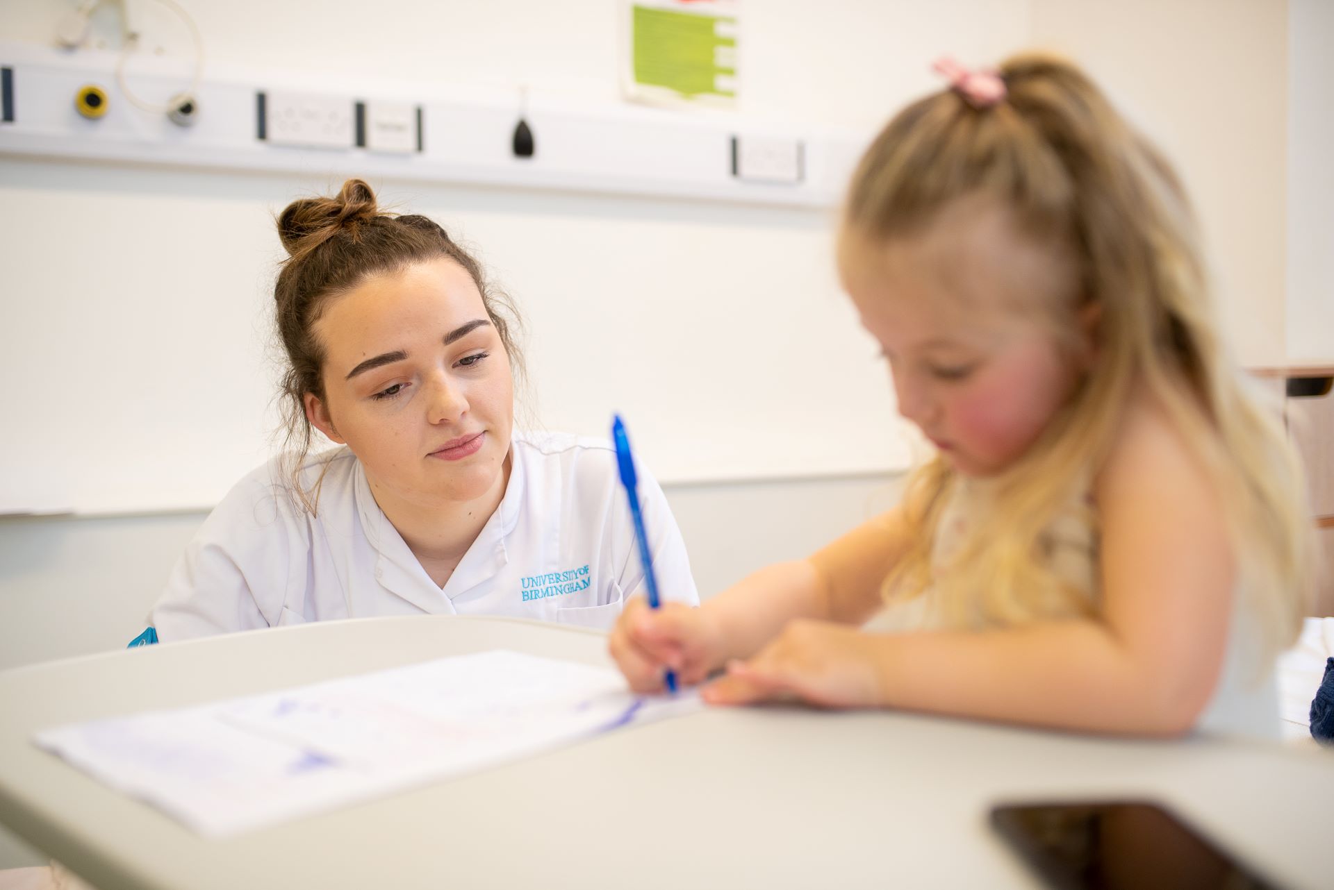Rebecca parker, student nurse with child patient