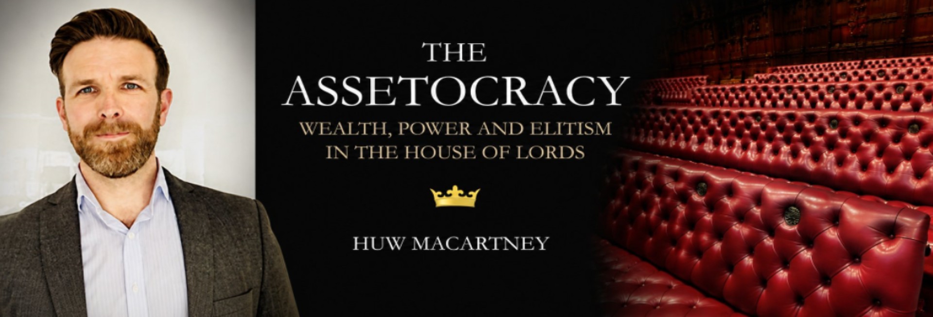 Composite image of Dr Huw Macartney and his book.