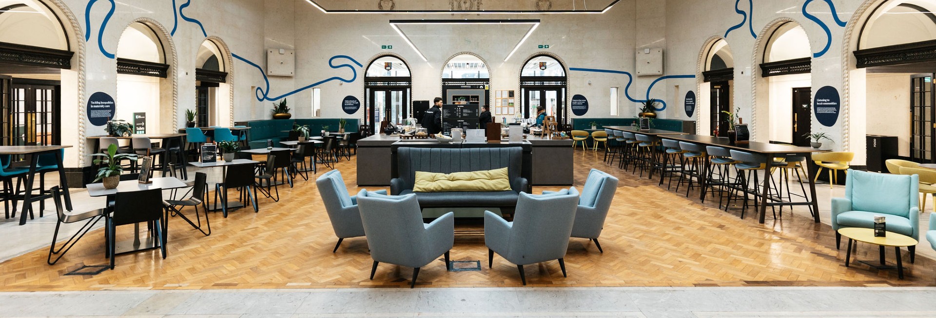 The cafe area at The Exchange