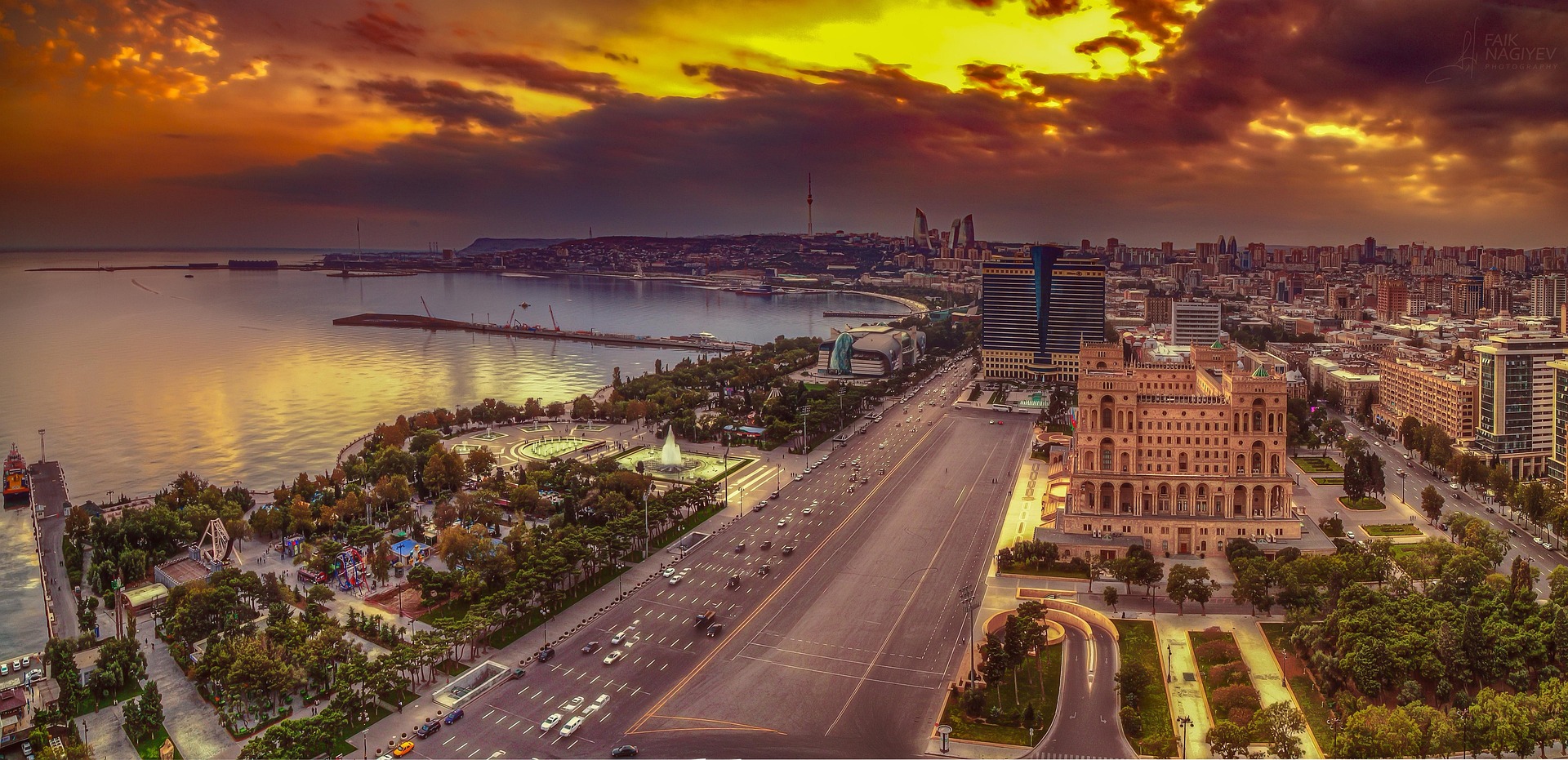 Cityscape of Baku, Azerbaijan