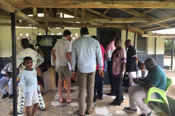 A group gathering in St Benedicts in Ogoja, Nigeria