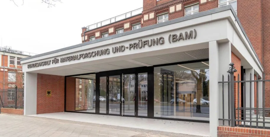 The front of the Federal Institute for Materials Research and Testing (BAM) building
