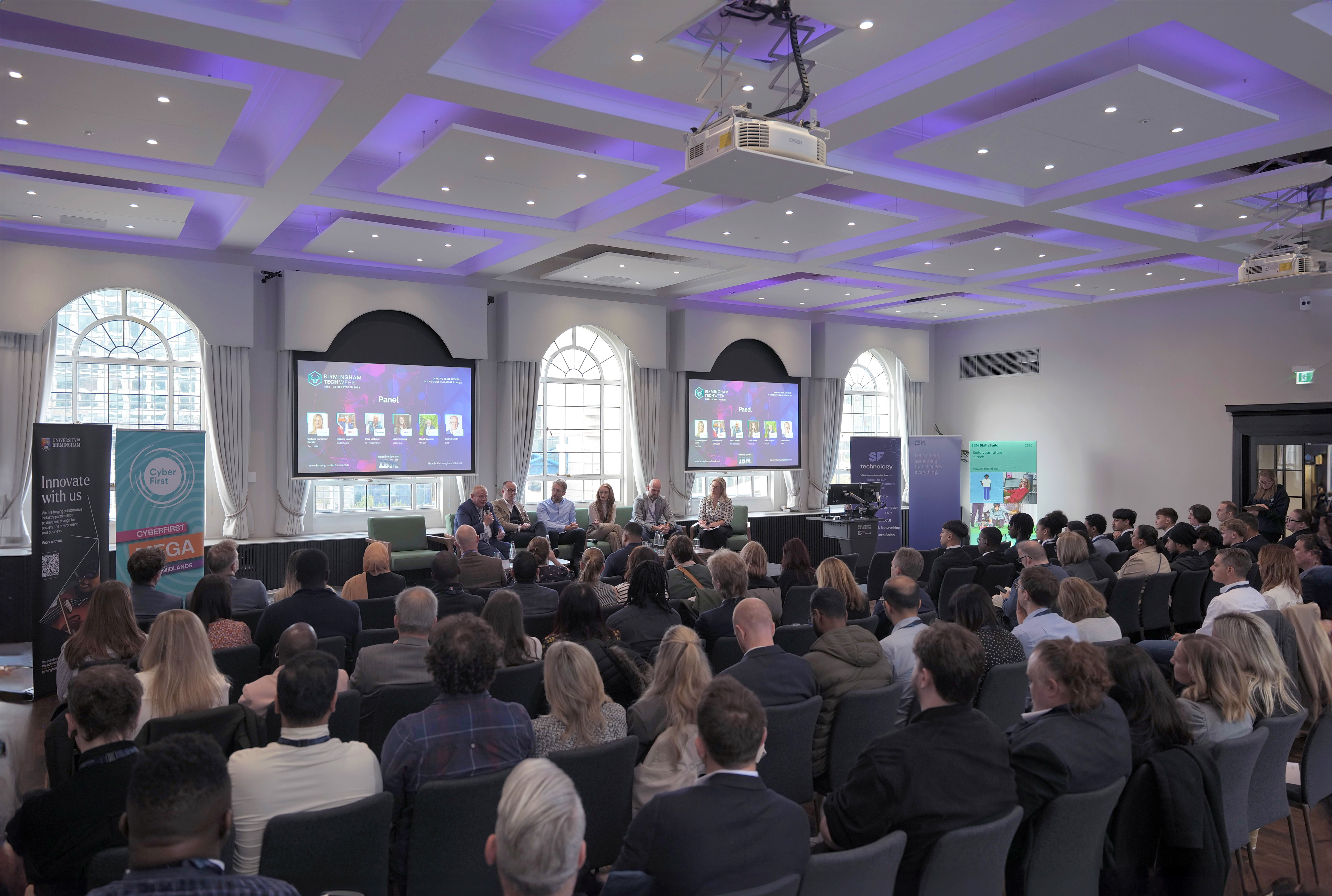 The audience for the University of Birmingham Digital Symposium at Birmingham Tech Week 2024