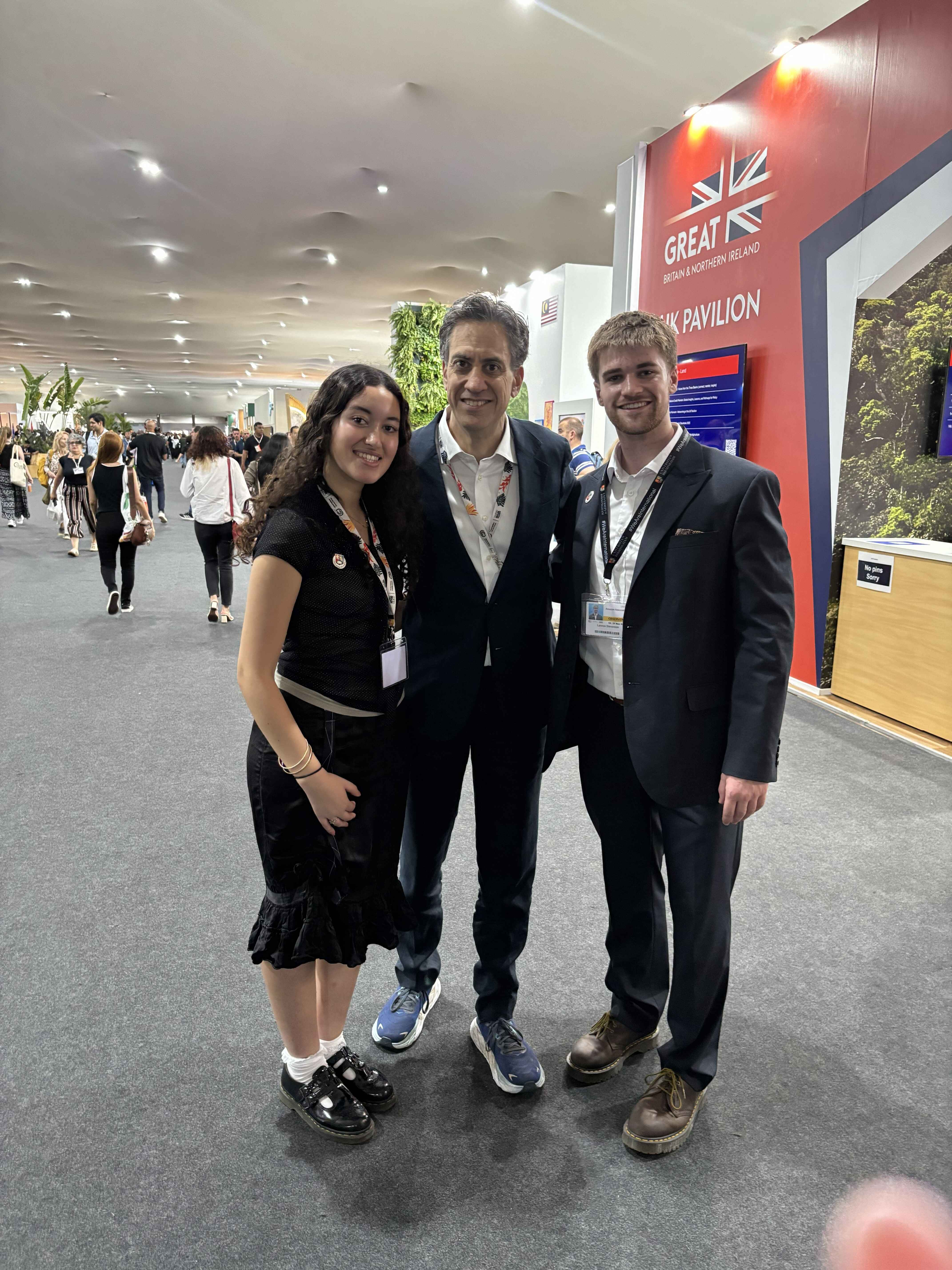 Ed Miliband in blue zone