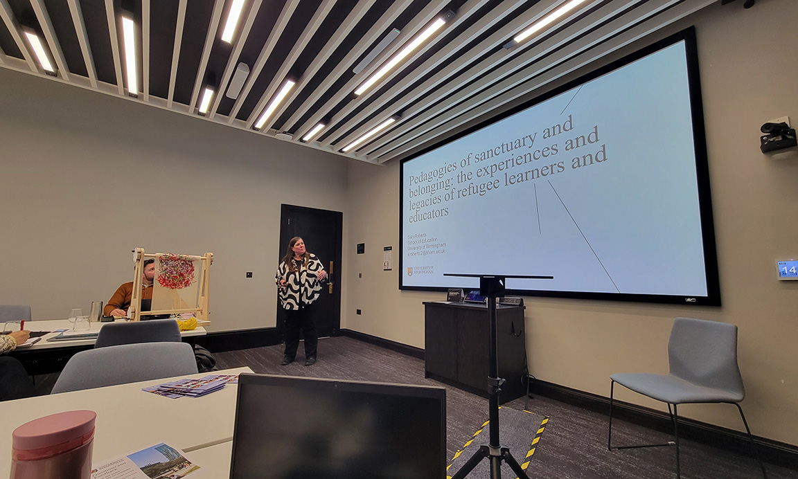 A person presenting at the Culture Forward workshop