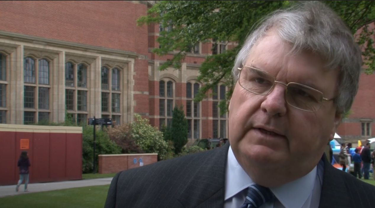 Professor John Whenham in Chancellor's Court