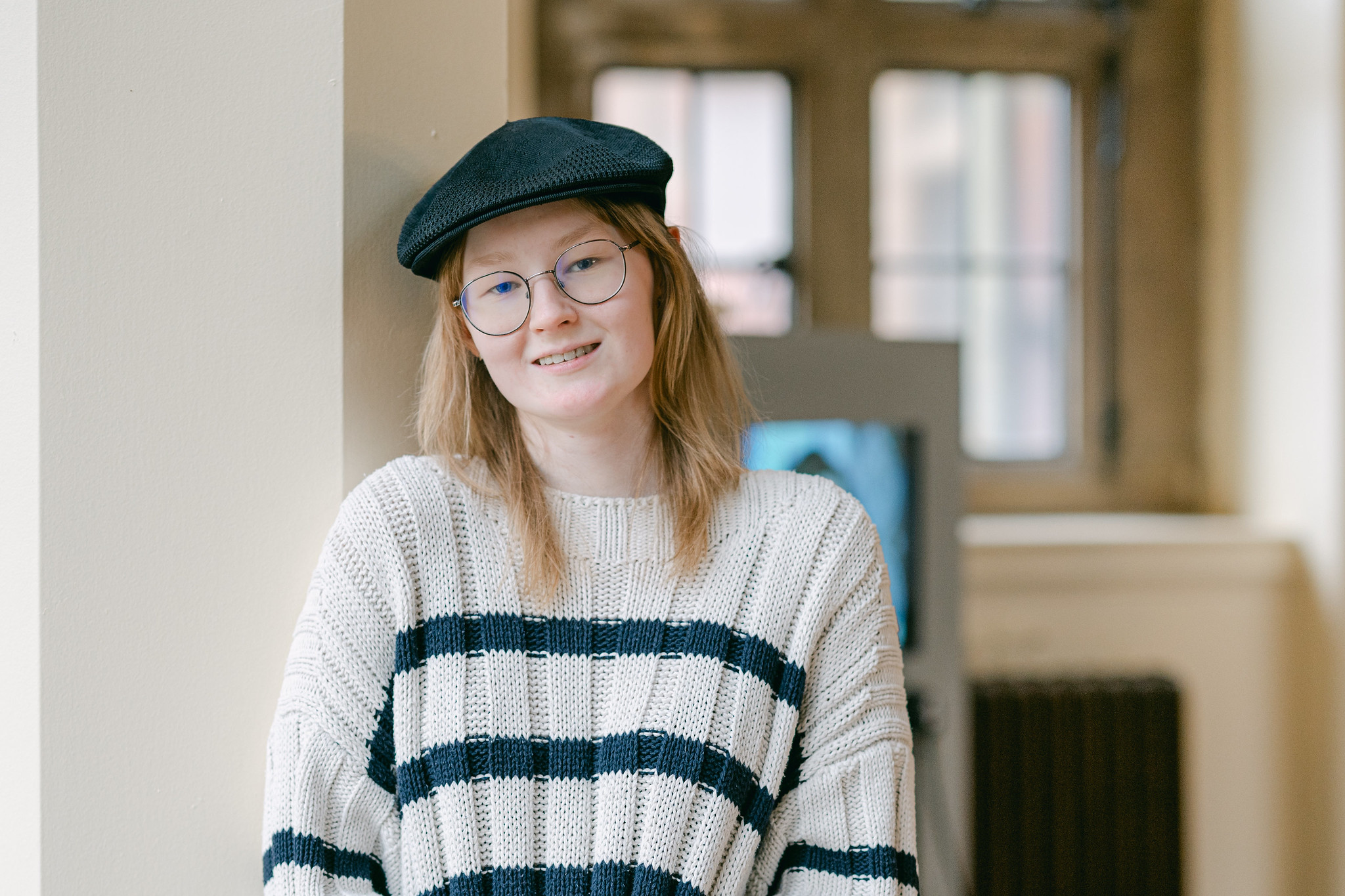 Student Jennifer smiles on campus