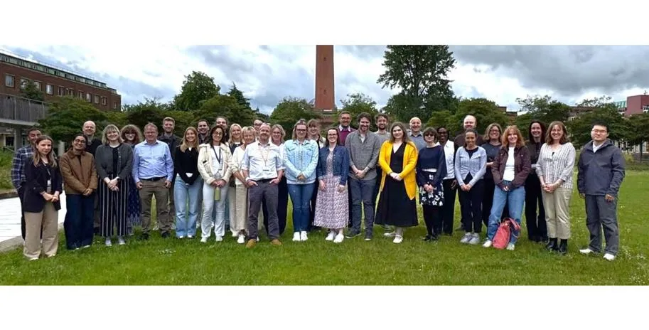 BESTEAM group image stood in front of Old Joe, University of Birmingham