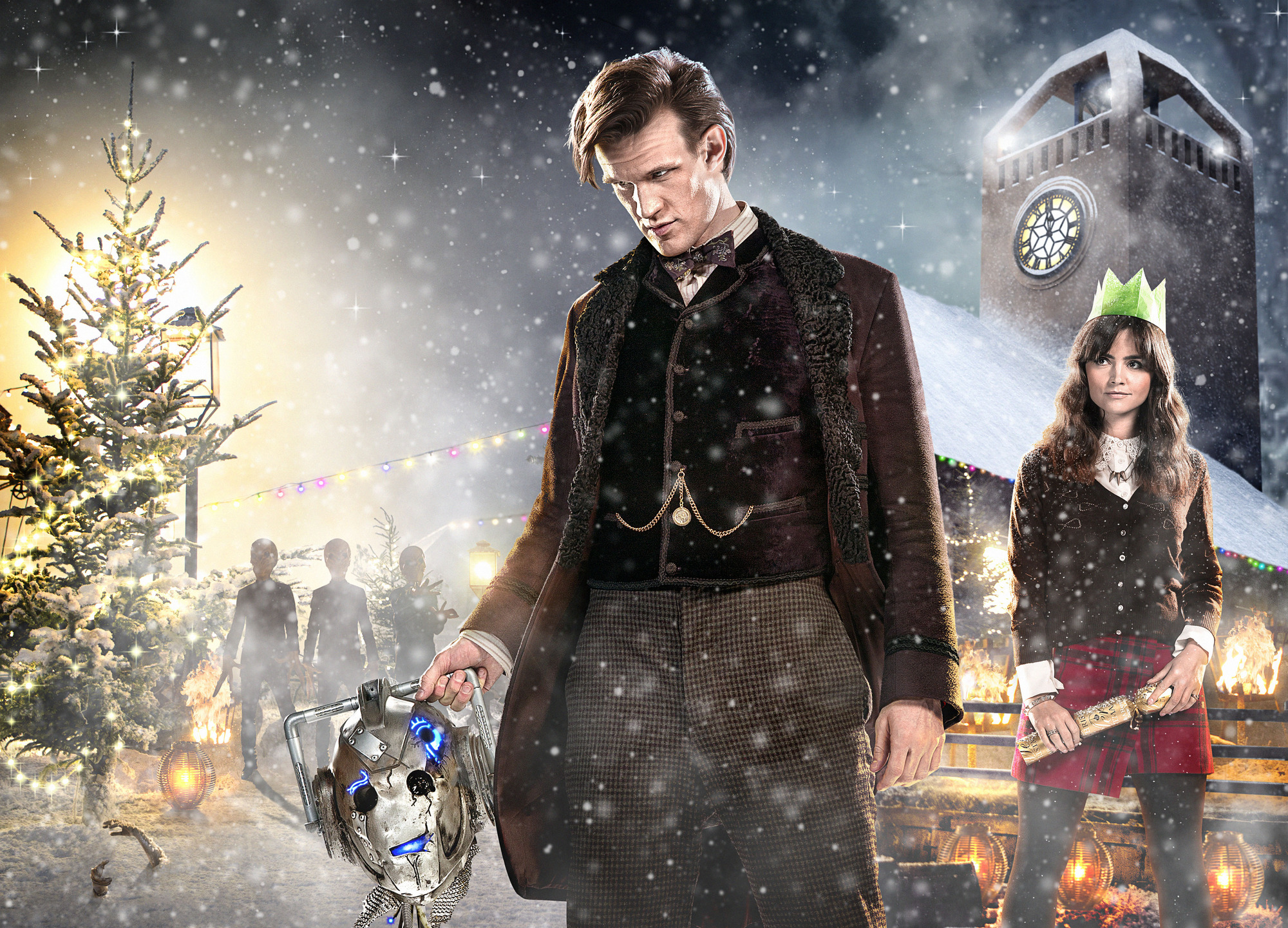 Promotional image for a Doctor Who christmas special featuring Matt Smith and Jenna Coleman
