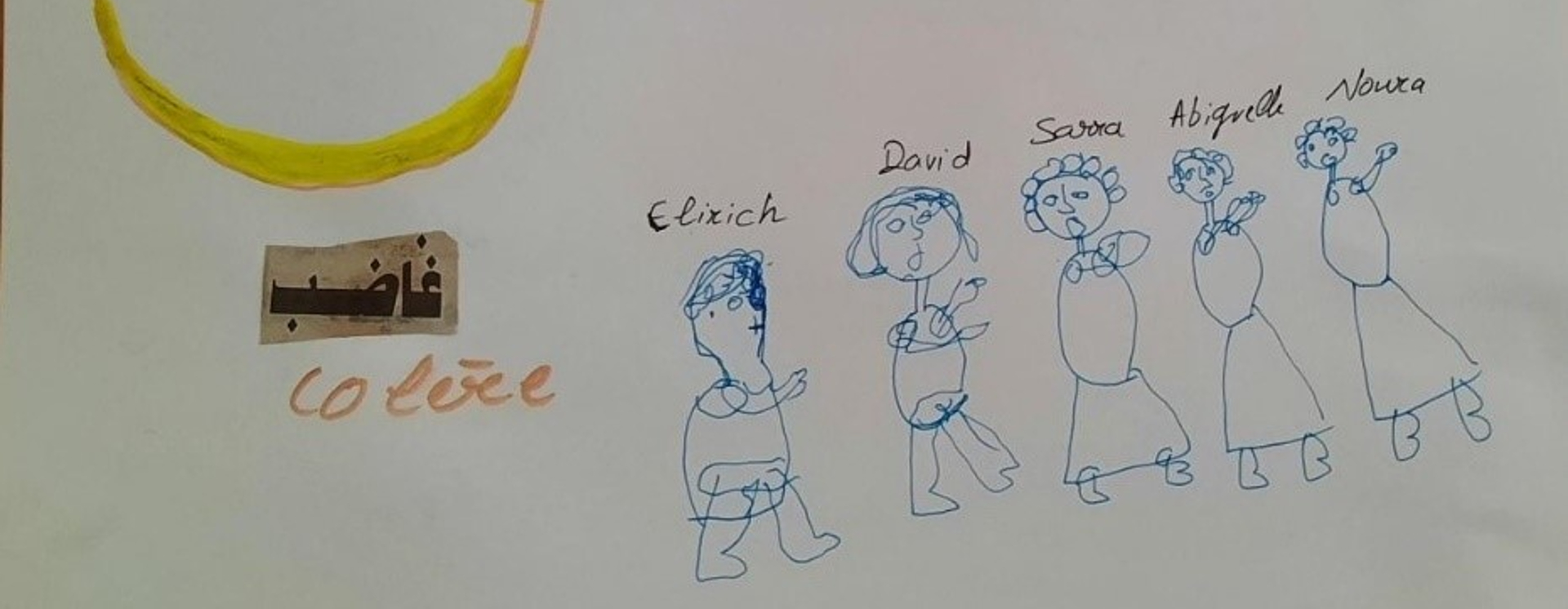 Family drawing by Samantha displaying her feelings of anger and her love for her children. 