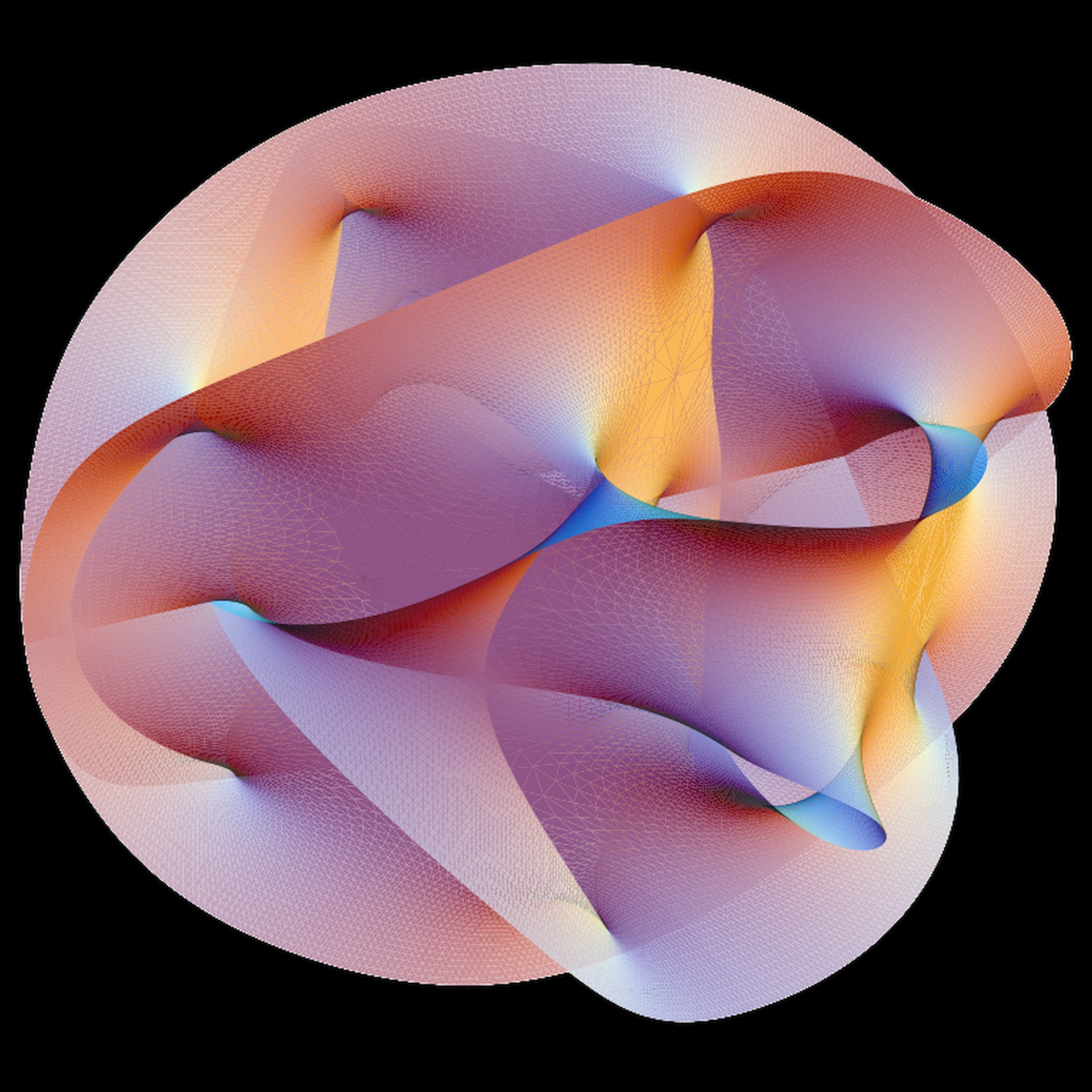 Calabi Yau Manifest illustration representing continuum mechanics