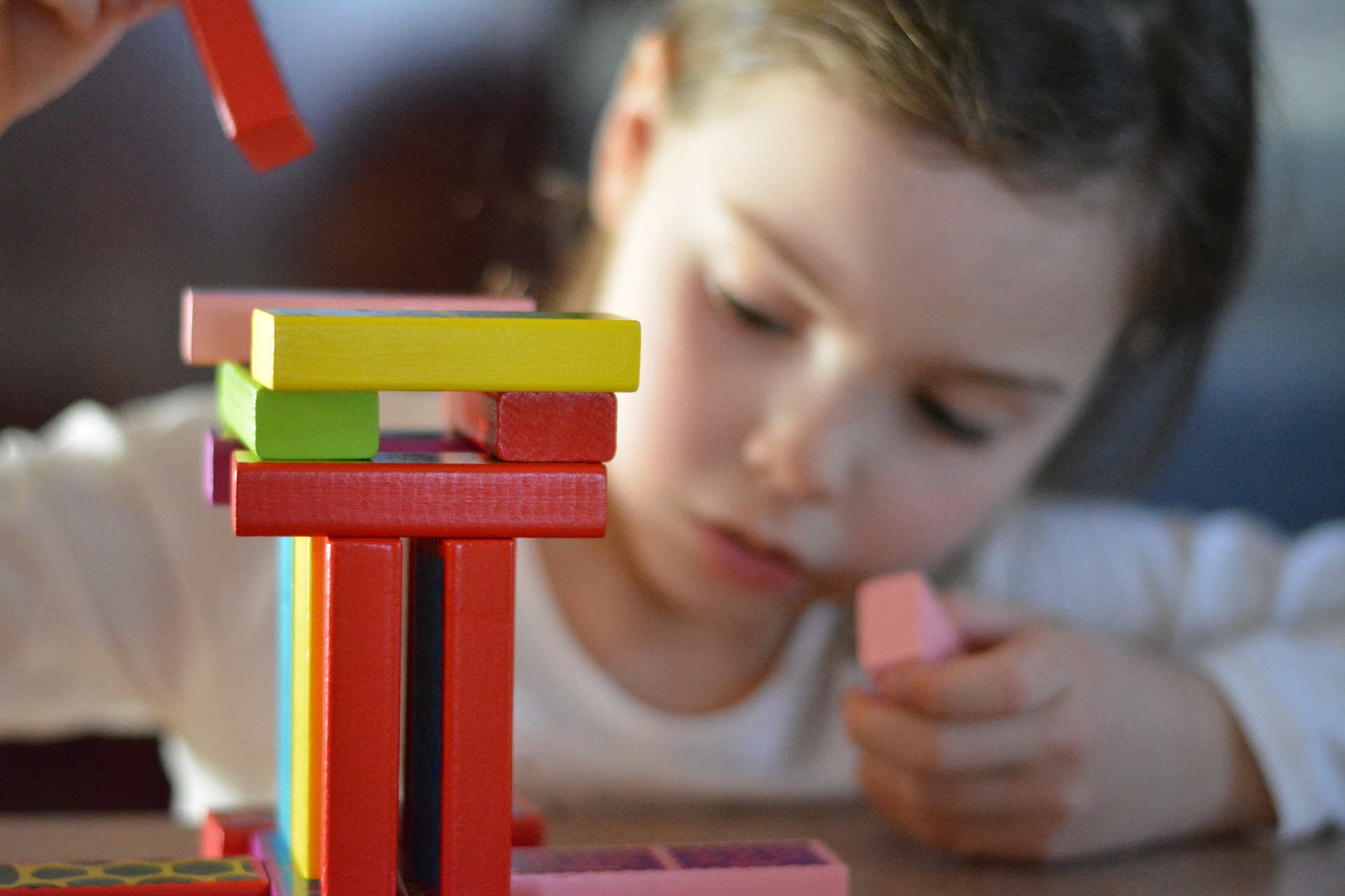 Child playing a game at nursery