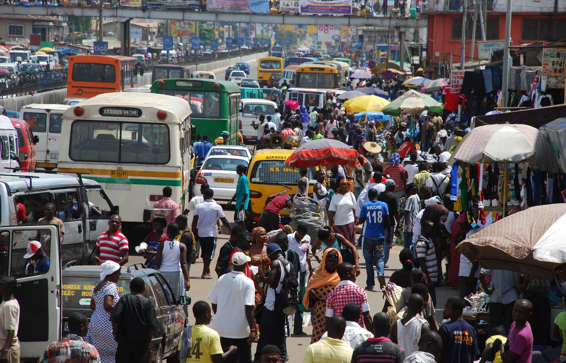 traffic in African street