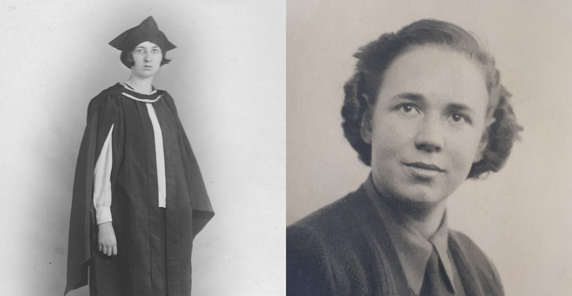 Photos of Mona Hirst and Mary Lee Berners-Lee in earlier life