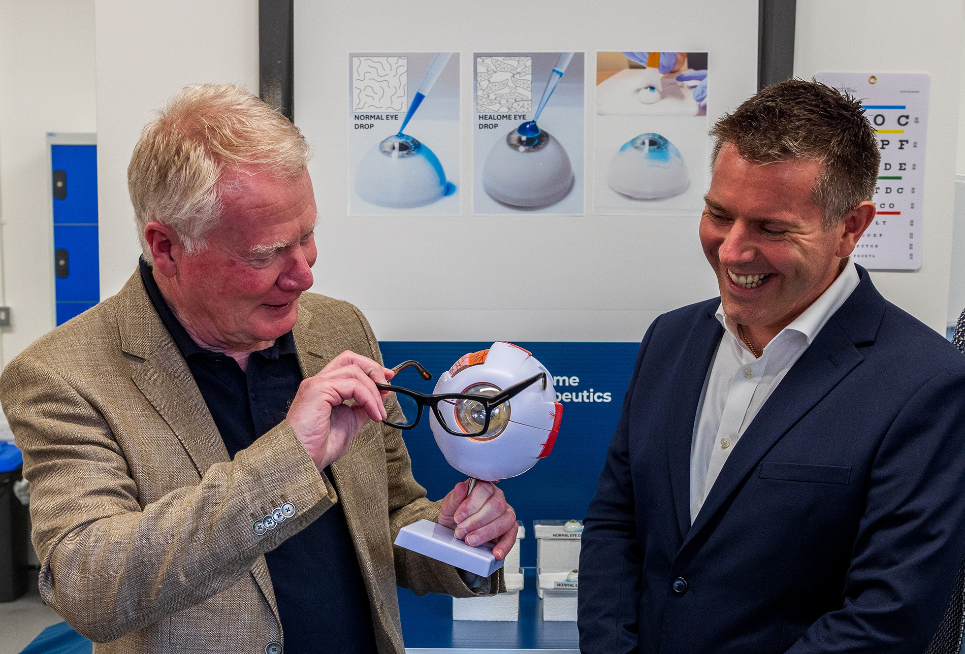 Richard Parker and Richard Williams at a demonstration of Healome's technology 