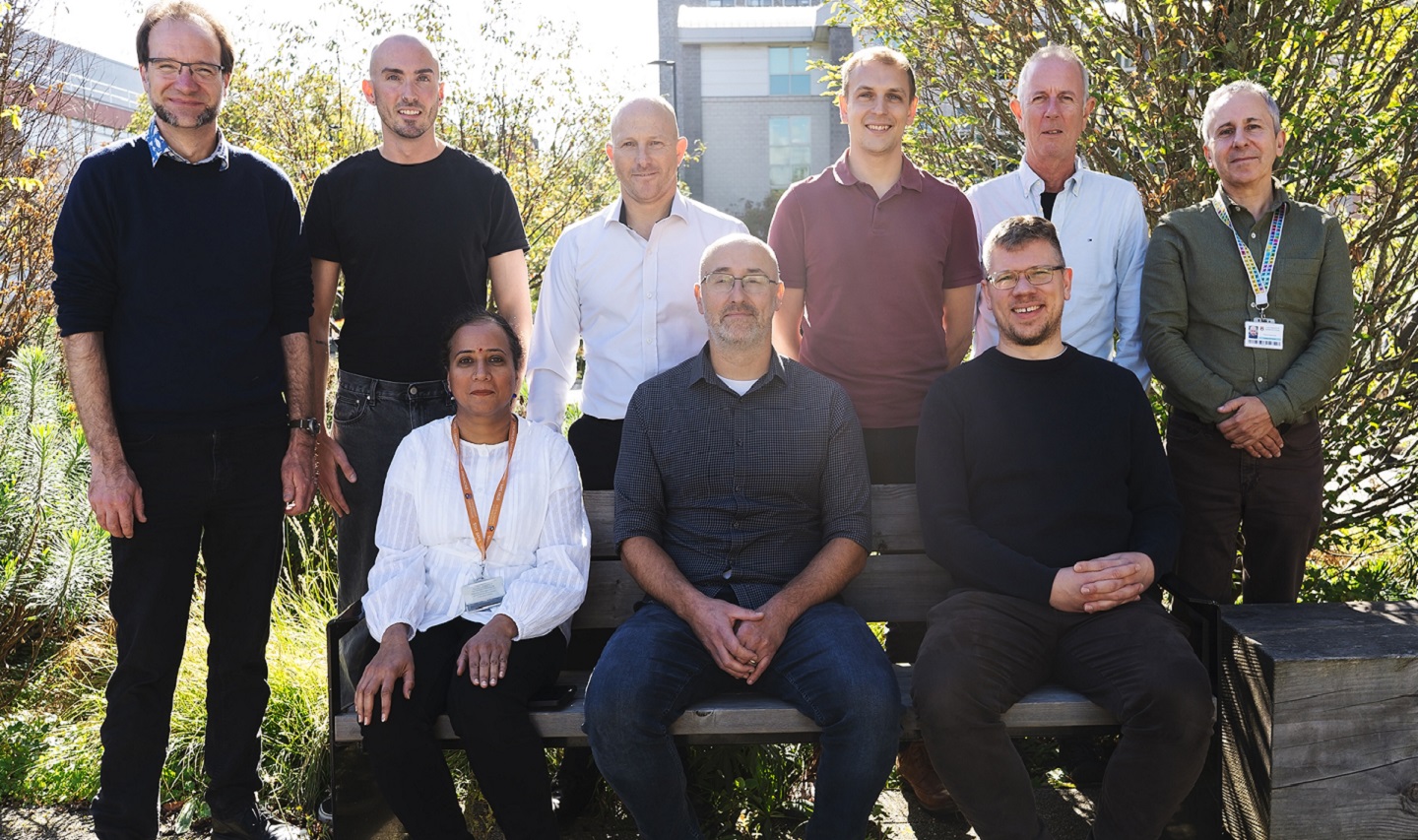 Research team pictured on UoB campus