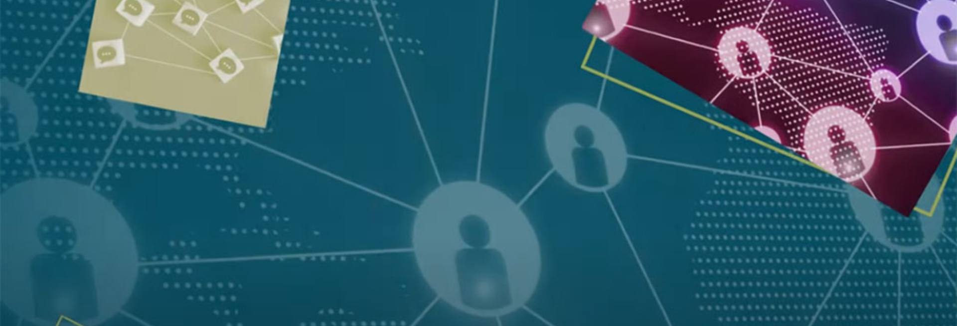 Graphical representation of people linked on a computer