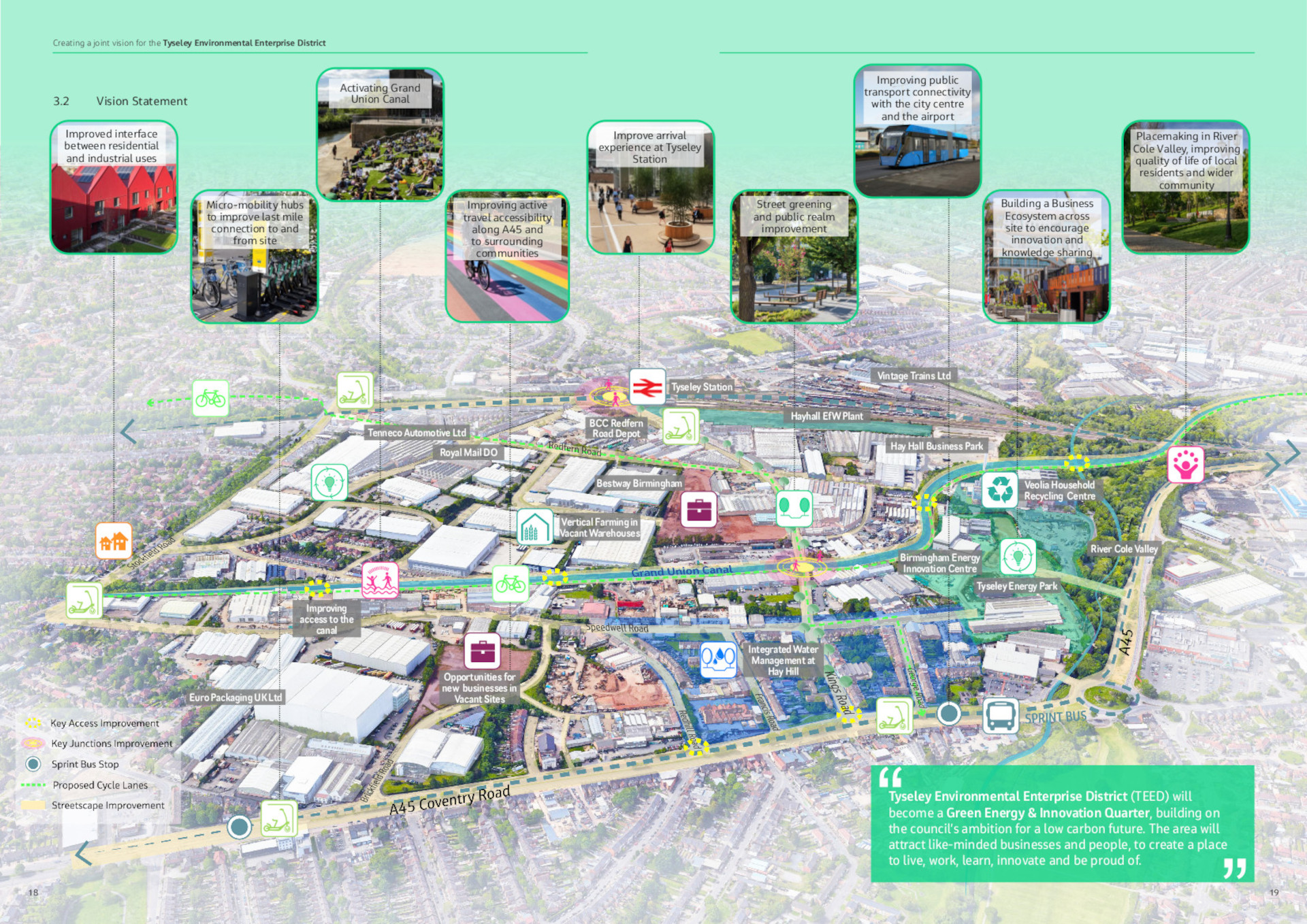A vision image highlighting the opportunities within the TEED area