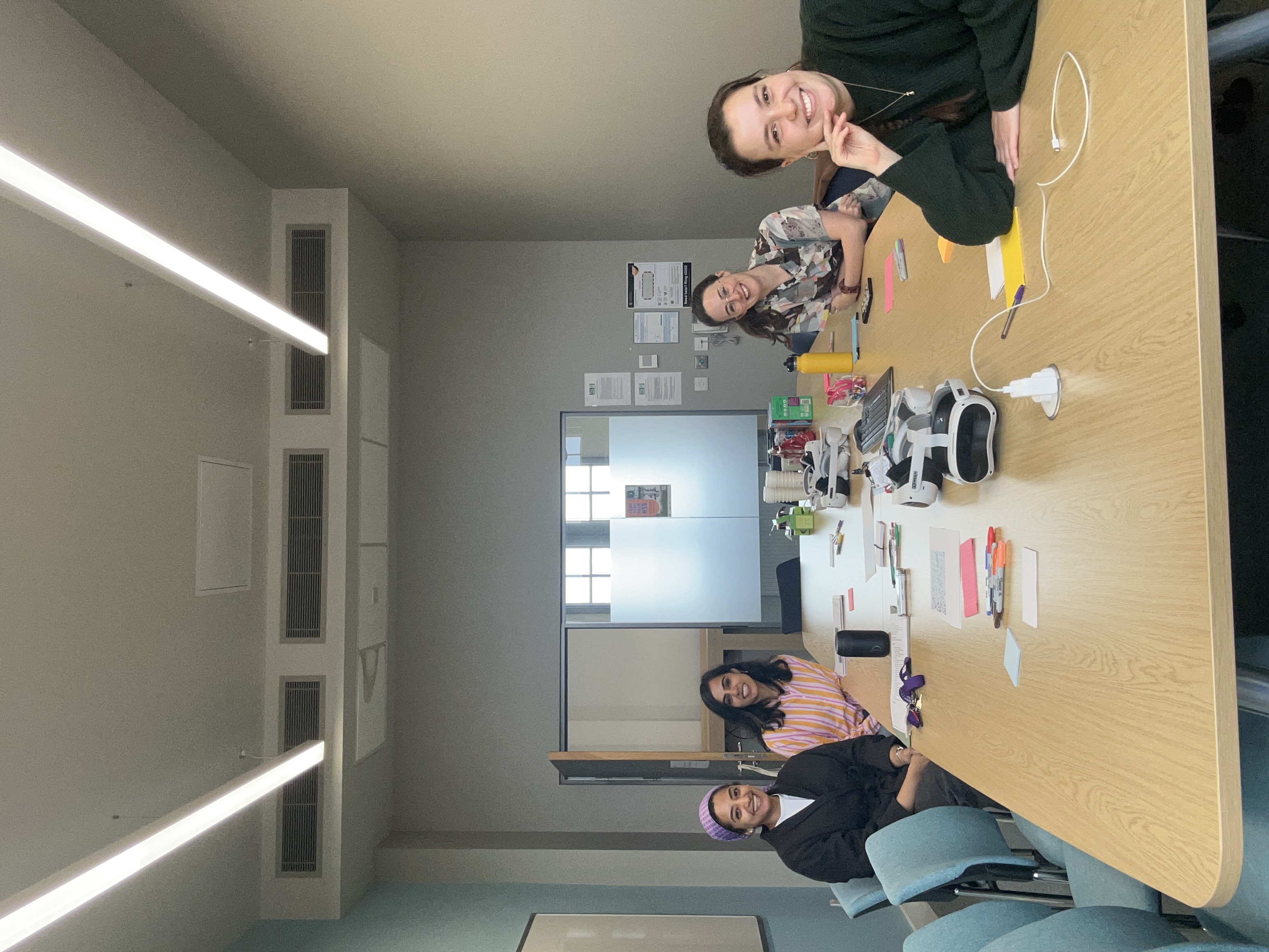 Dr Shaimaa Abdelkarim and Dr Rishika Sahgal sit with Calico co-founders Daz Cox and Martha Harrison.