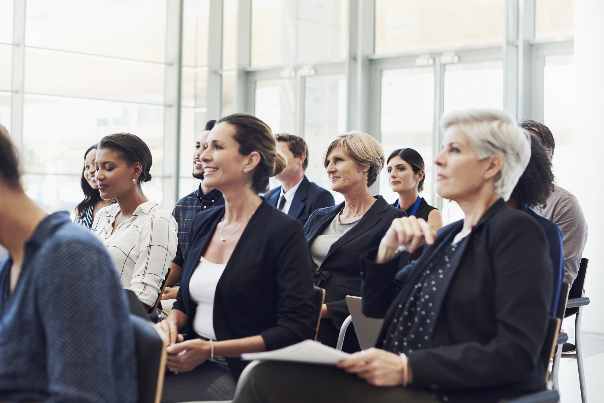 People in seminar room 