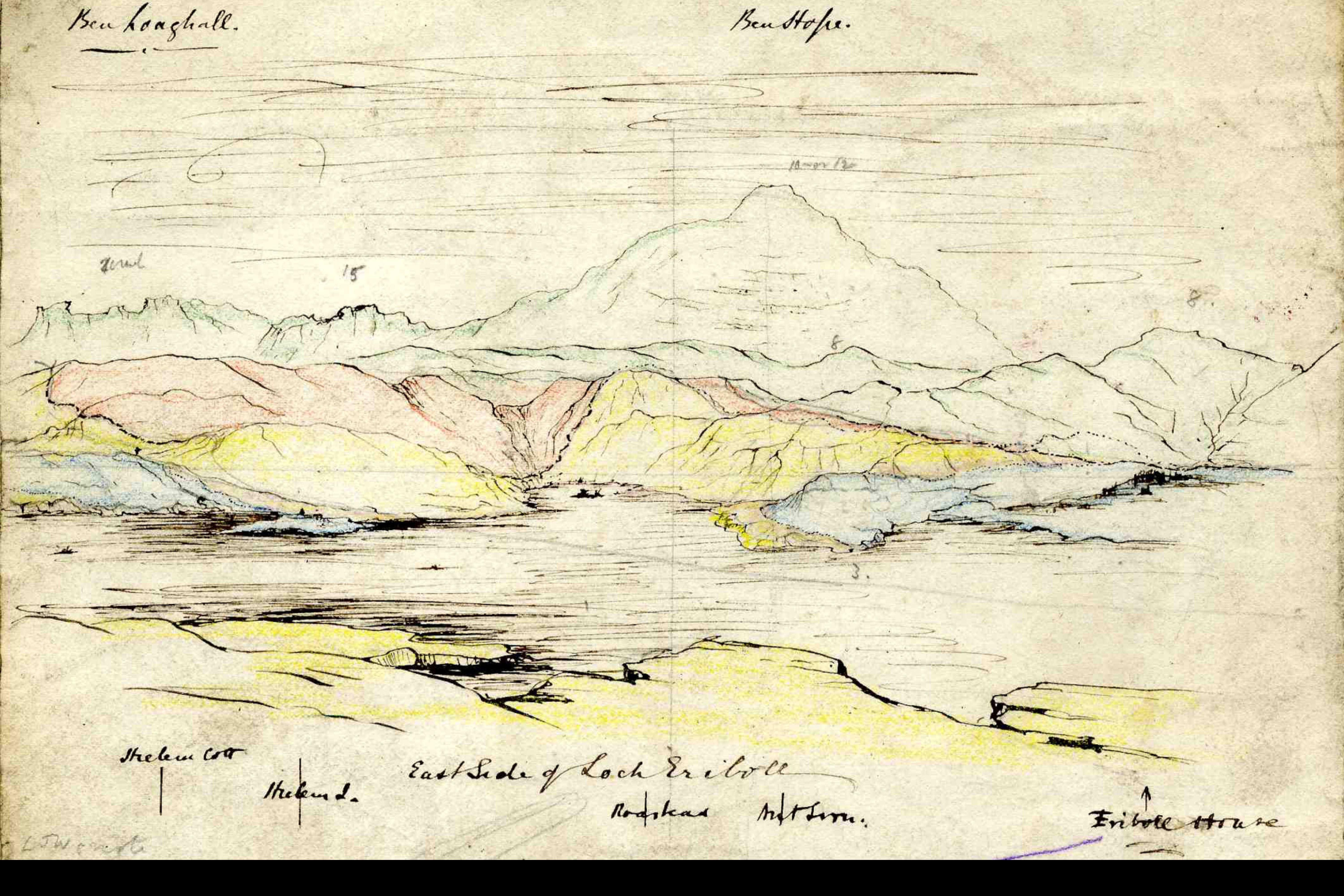 A geological sketch of Loch Eriboll by Charles Lapworth.