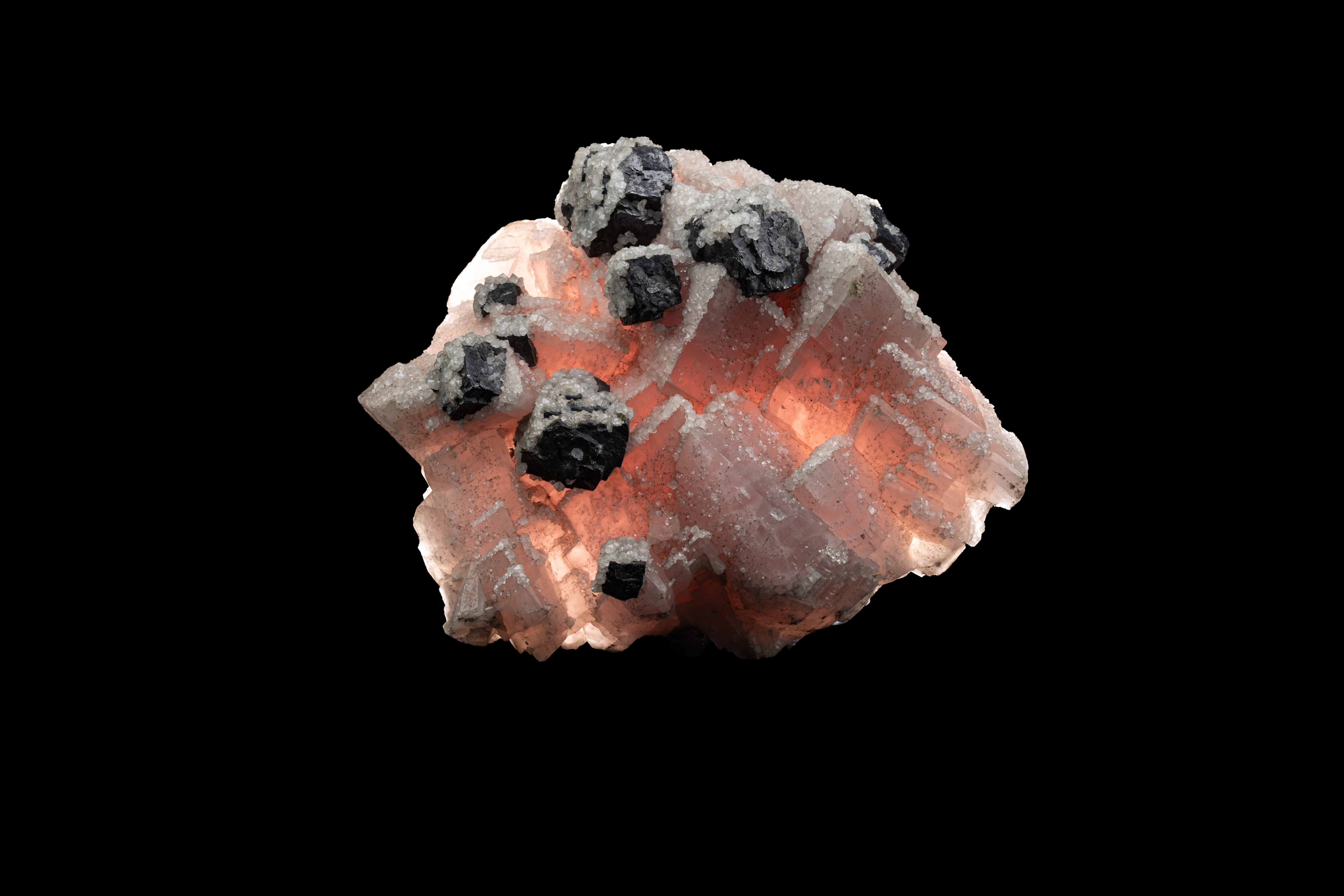 An exquisite mineral of calcite, galena, and quartz from South Shropshire.