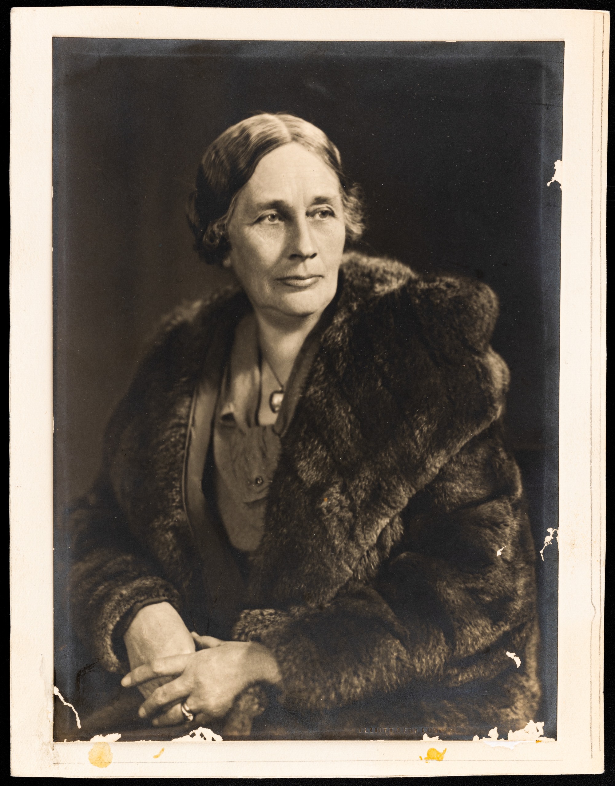 A sepia toned photograph of Ethel Shakespear, née Wood.