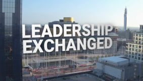 A view from the Exchange with 'leadership exchanged' in text