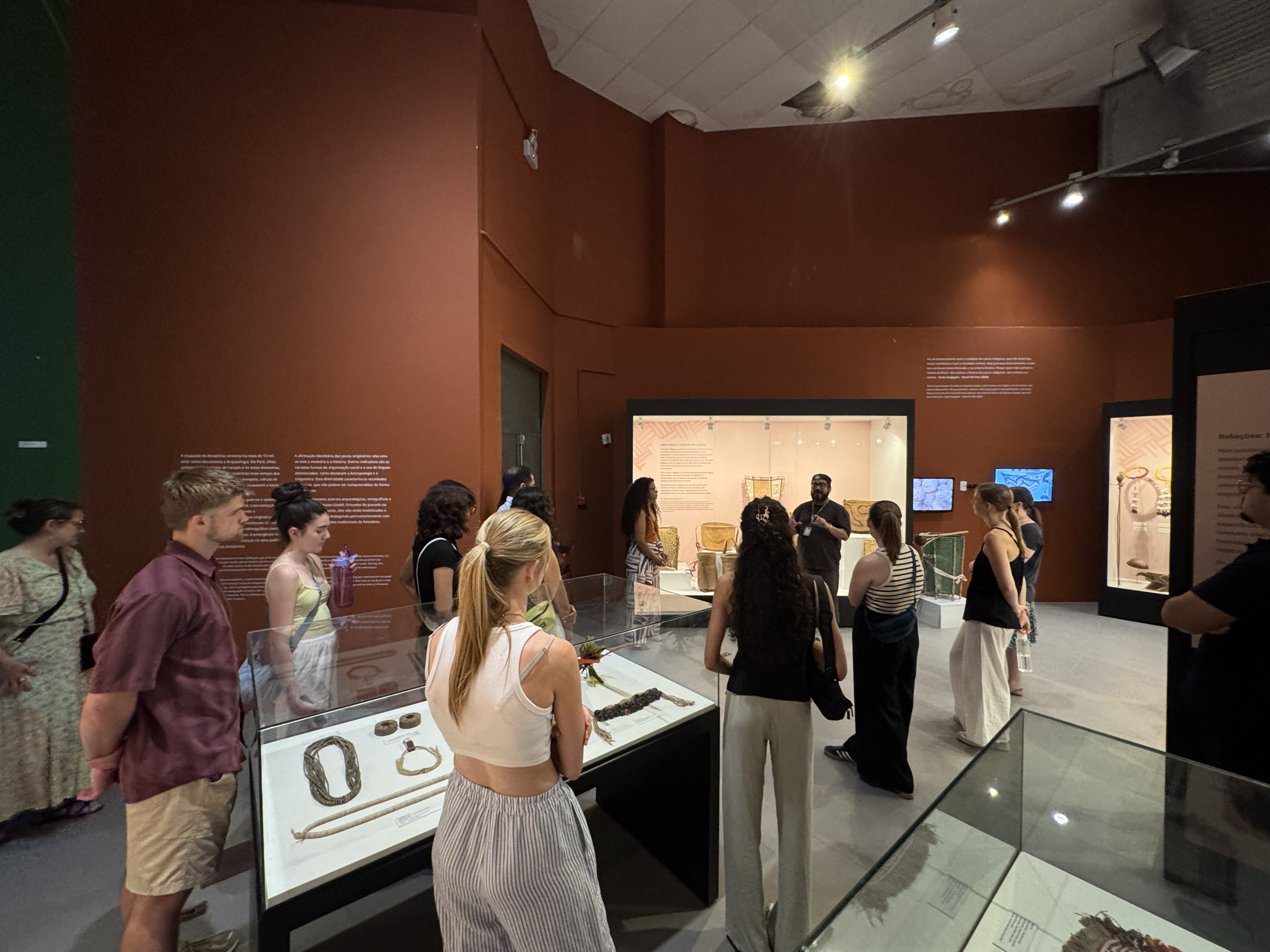 Immerse students being introduced to the historic artefacts at the MPEG