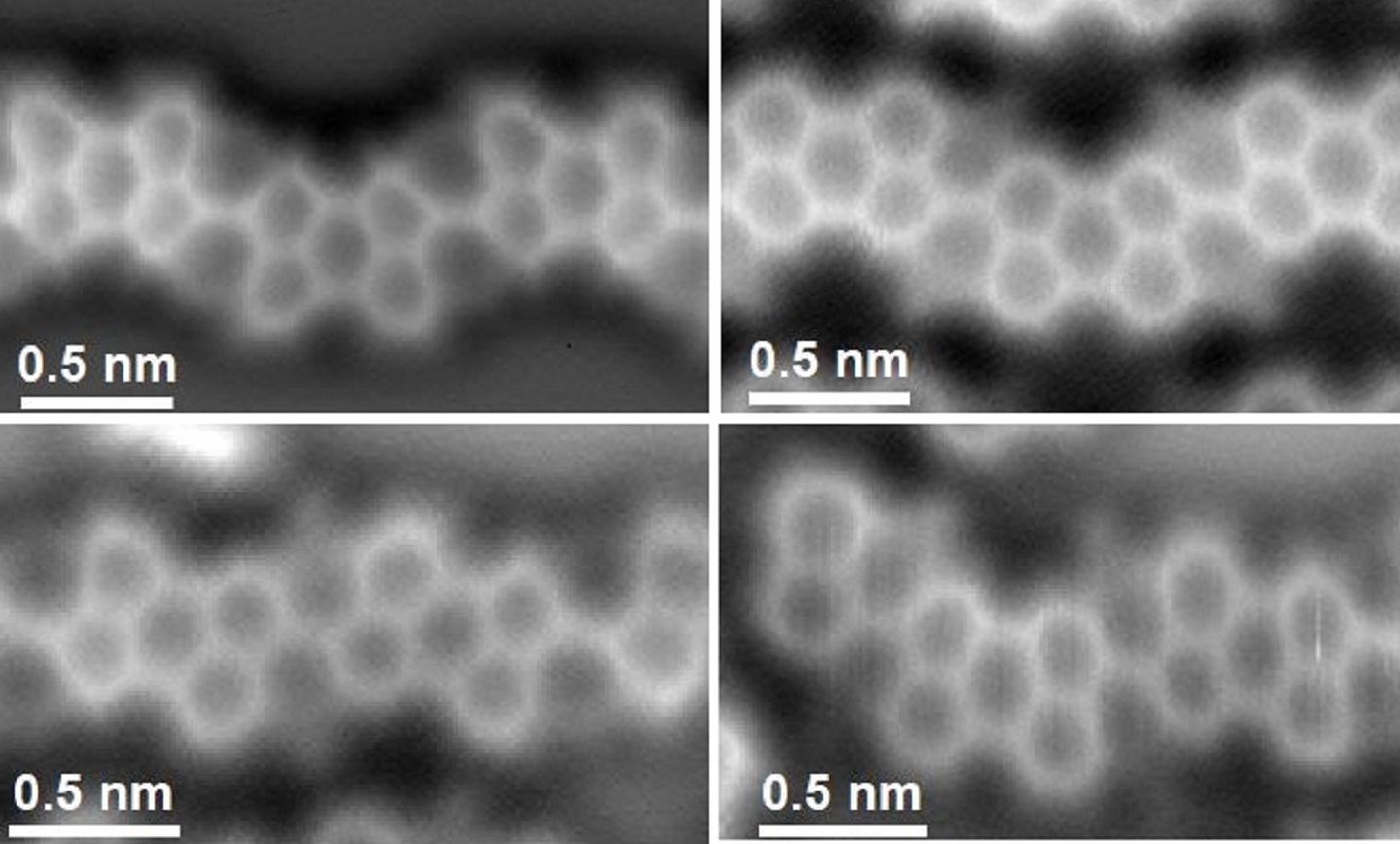 Microscope images of nanoribbons