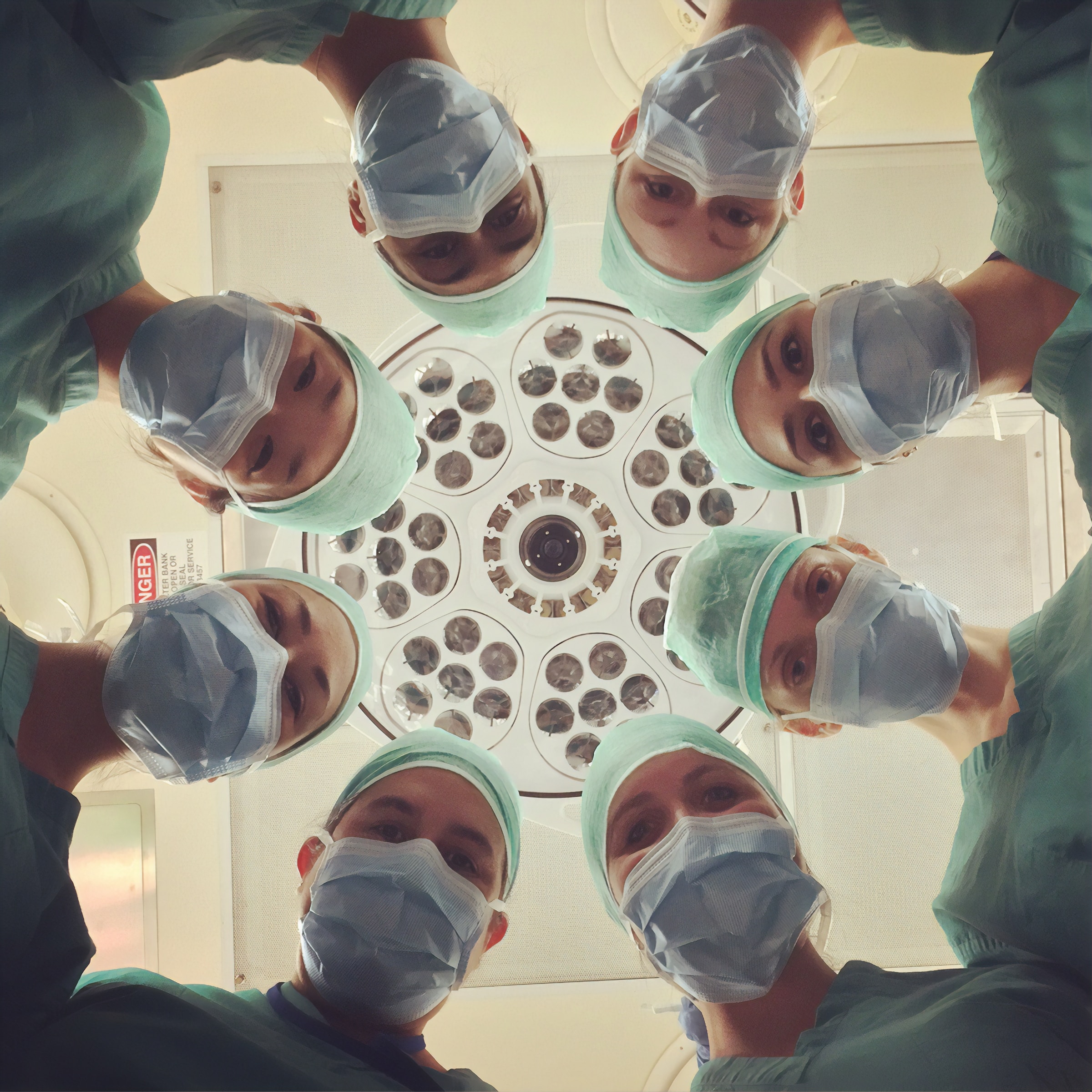 Group of surgeons in theatre