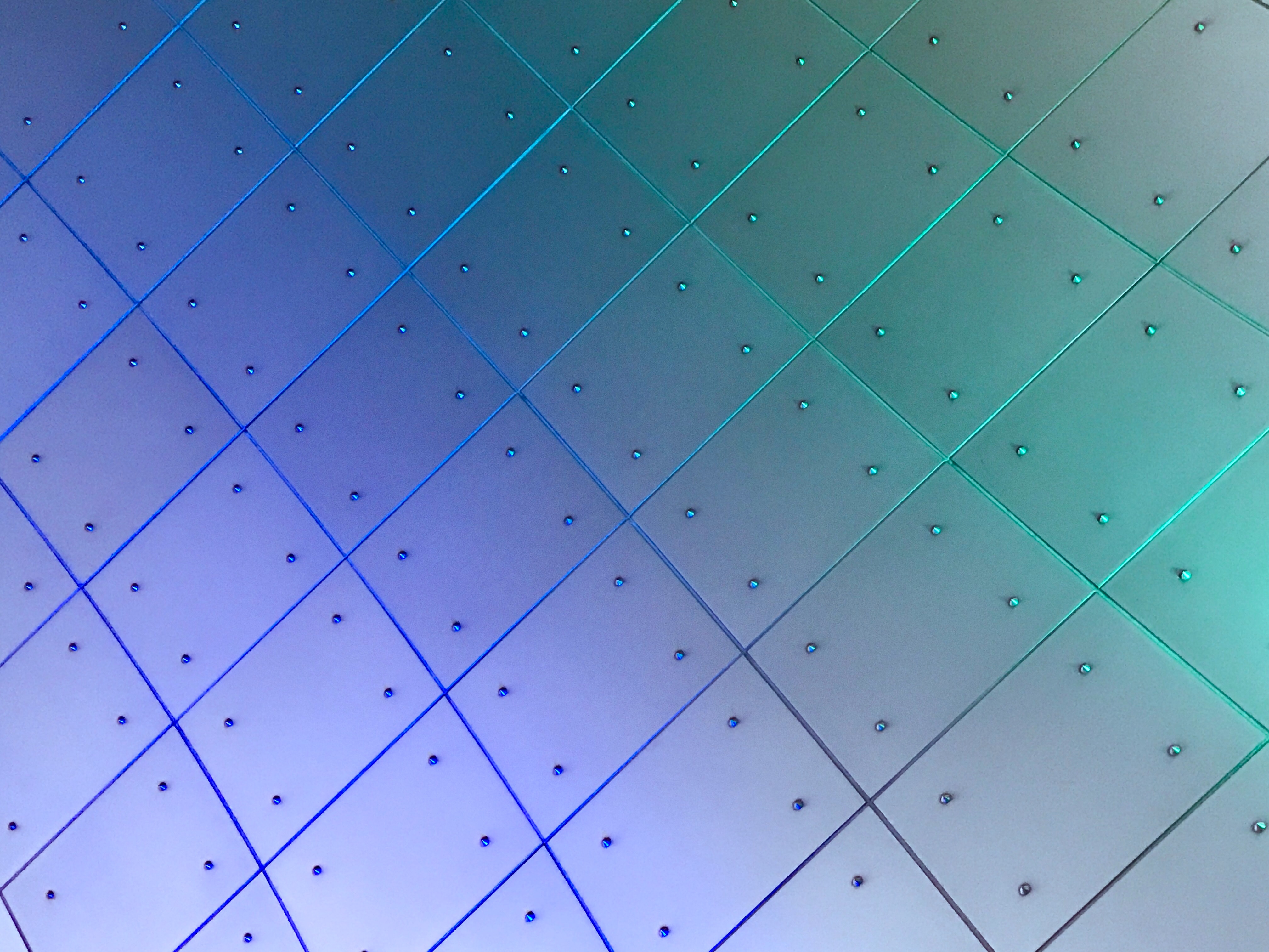 Blue toned sheet metal.