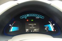 The dashboard of a Nissan Leaf vehicle