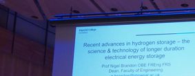 Professor Nigel Brandon from Imperial College London presenting to the World Energy Storage Conference 