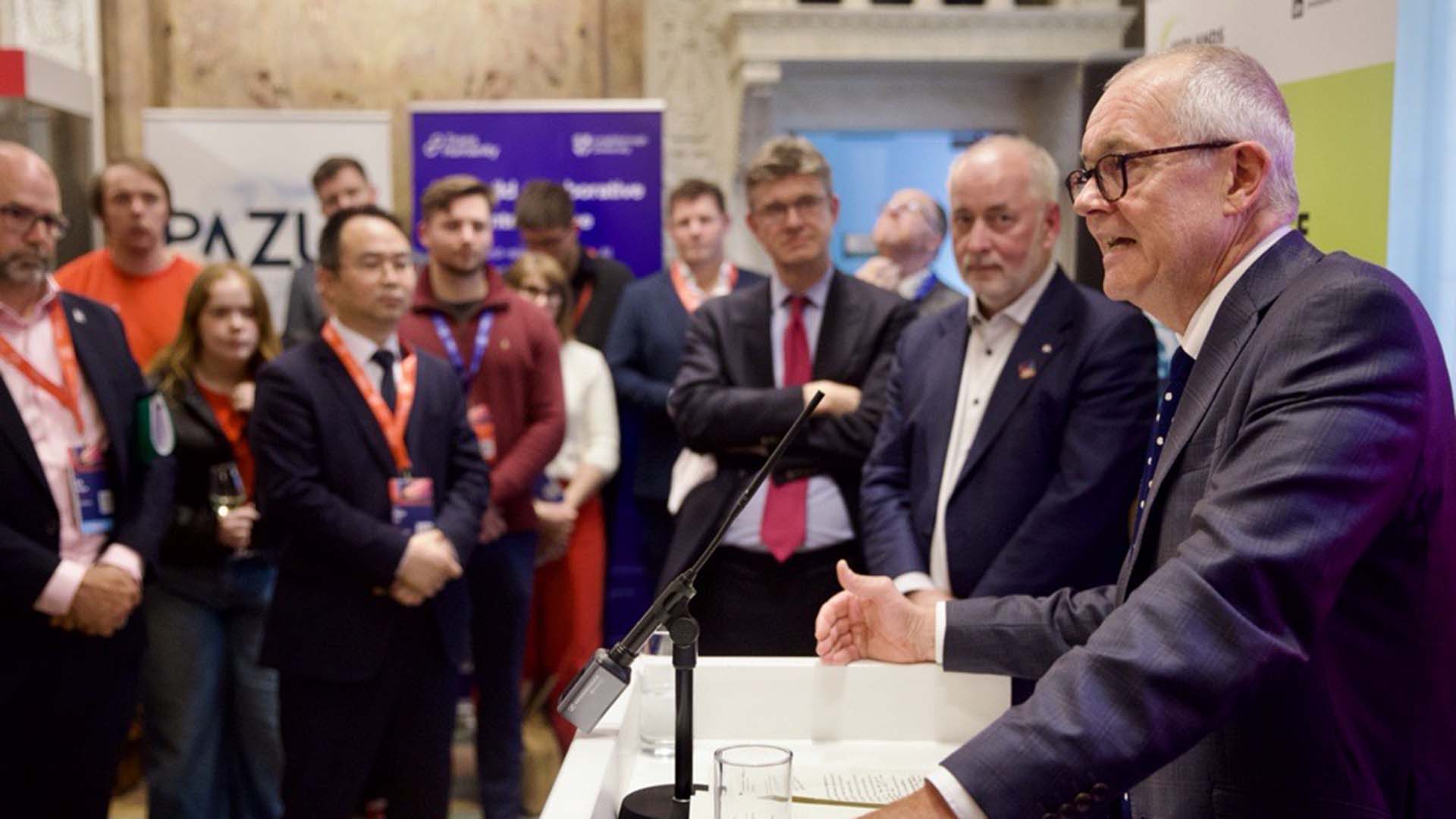 Lord Patrick Vallance, Minister for Science, Innovation and Research, announces the news at the Midlands Innovation & Investment Reception