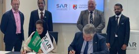 Representatives from the University of Birmingham and Saudi Arabia Railways sign agreement