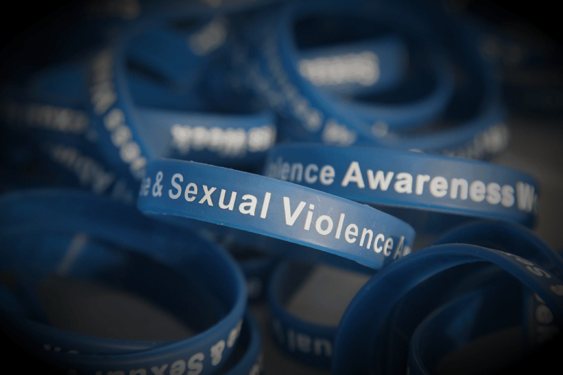 Sexual Abuse and Sexual Violence Awareness Week wristbands